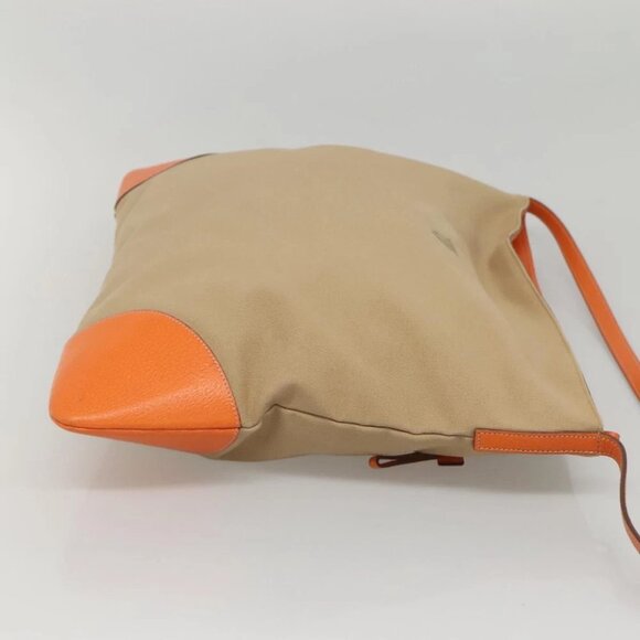 PRADA Tote Bag Canvas Beige Silver Auth 117799 - Picture 10 of 16